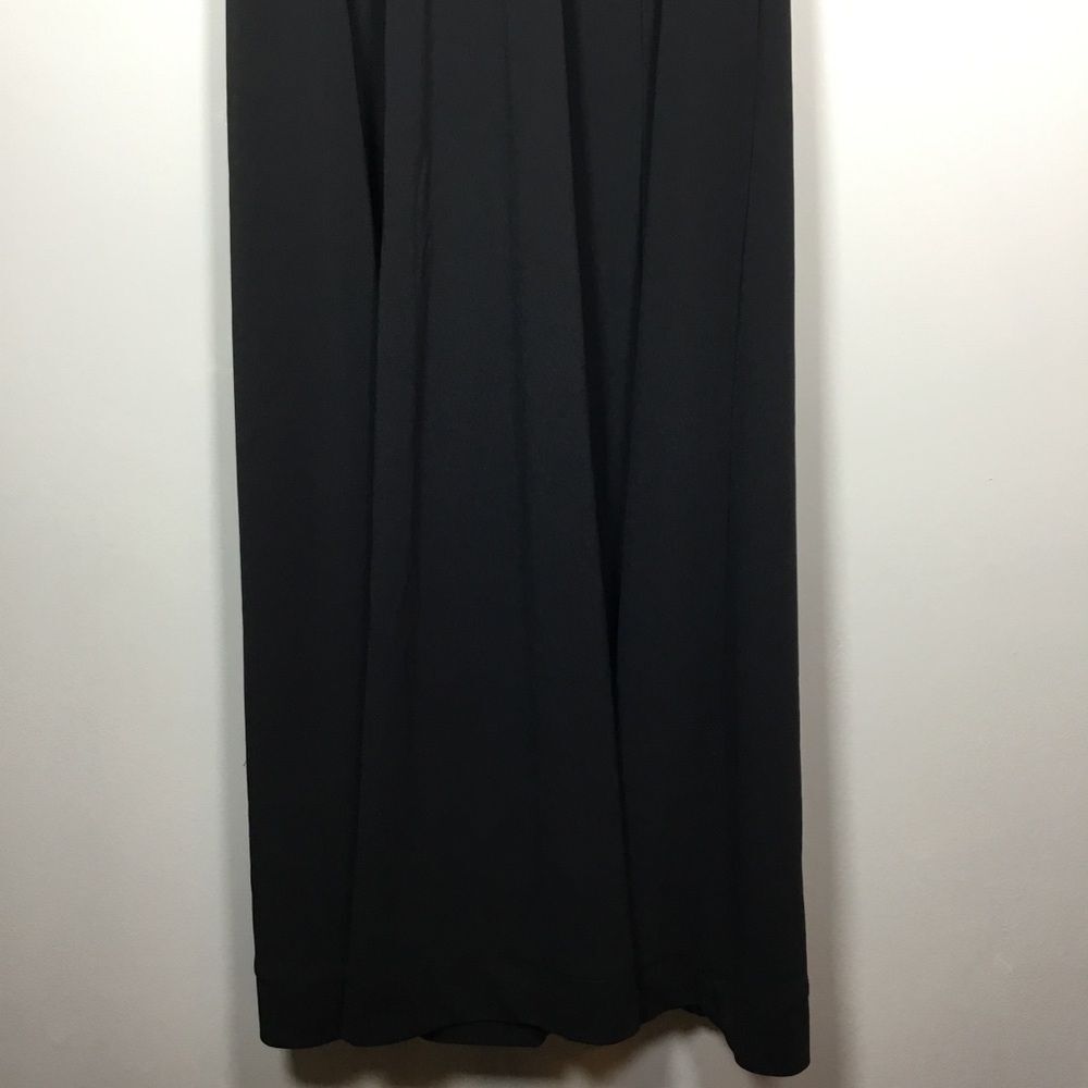 Vintage black velvet dress floaty skirt short sleeve formal dancing ball dress S - Picture 4 of 9